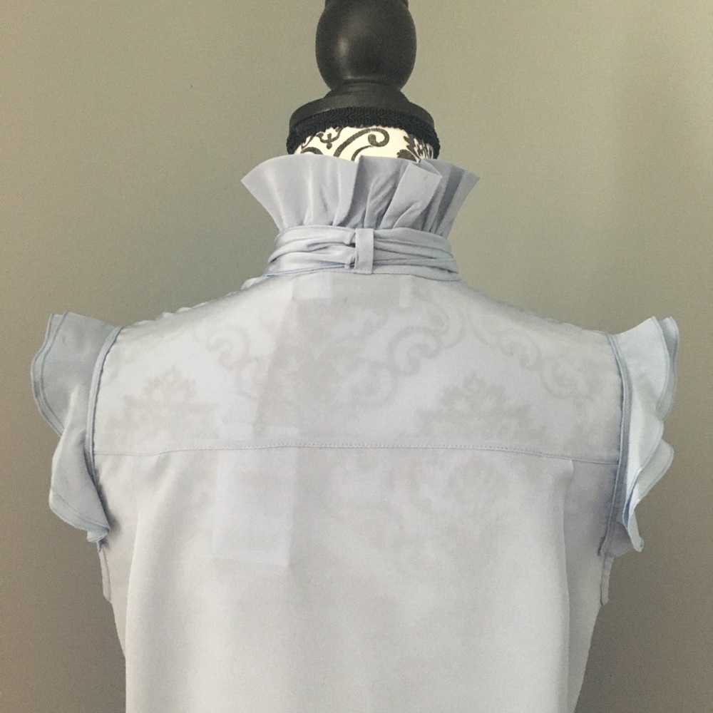 Coach Tie Neck Sleeveless Ruffle Blouse - Picture 5 of 8